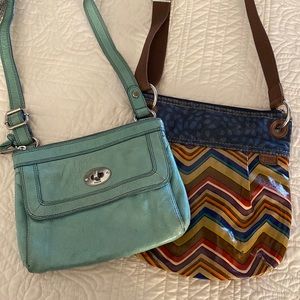 ❤️ Pair of Fossil side satchels